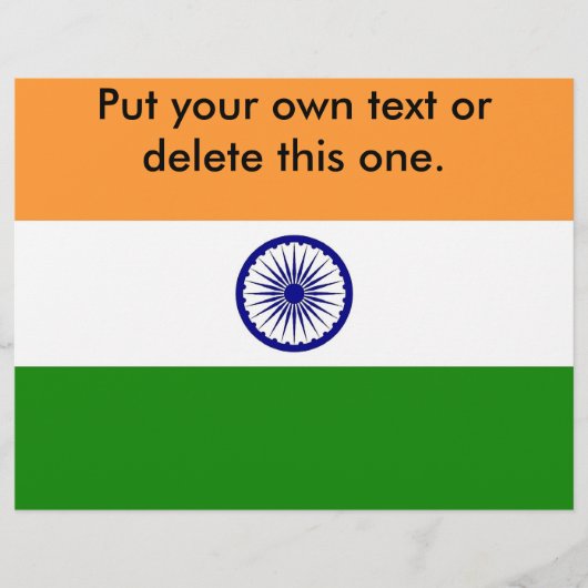 Flyer met vlag van India (Voorkant)
