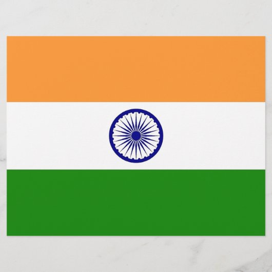 Flyer met vlag van India (Achterkant)