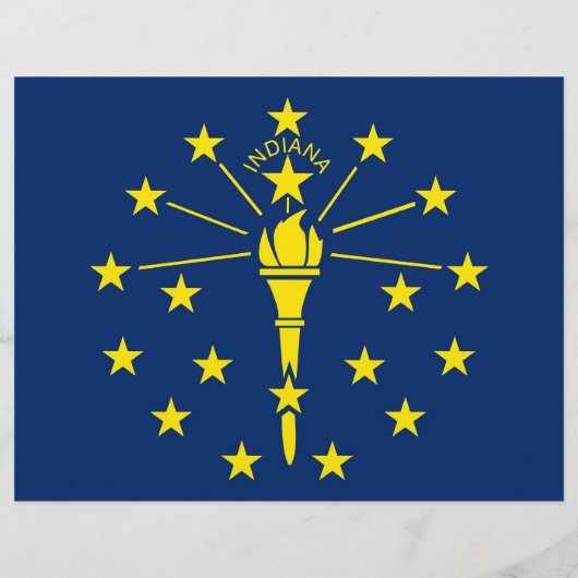 Flyer met vlag van Indiana, VS (Achterkant)