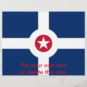 Flyer met vlag van Indianapolis City, Verenigde St