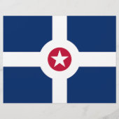 Flyer met vlag van Indianapolis City, Verenigde St (Achterkant)