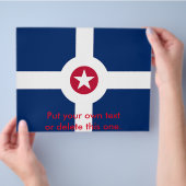 Flyer met vlag van Indianapolis City, Verenigde St (Hand)