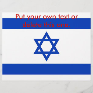 Flyer met vlag van Israël