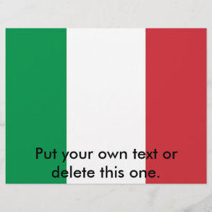 Flyer met vlag van Italië