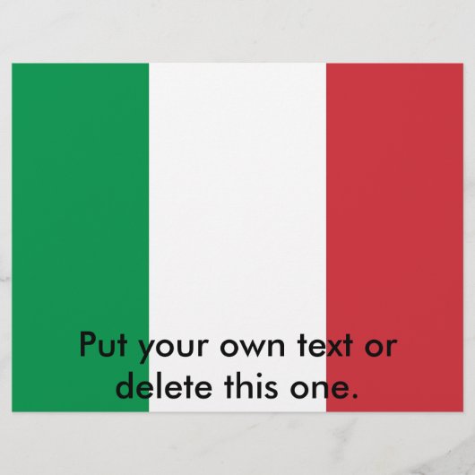 Flyer met vlag van Italië (Voorkant)