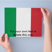 Flyer met vlag van Italië (Hand)