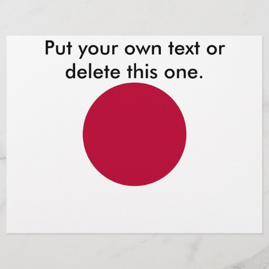Flyer met vlag van Japan (Voorkant)