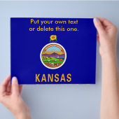 Flyer met vlag van Kansas, VS (Hand)