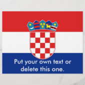 Flyer met vlag van Kroatië (Voorkant)