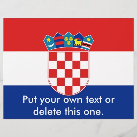 Flyer met vlag van Kroatië (Voorkant)