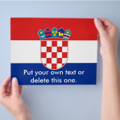 Flyer met vlag van Kroatië (Hand)