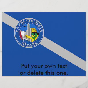 Flyer met vlag van Las Vegas, Nevada, Verenigde St