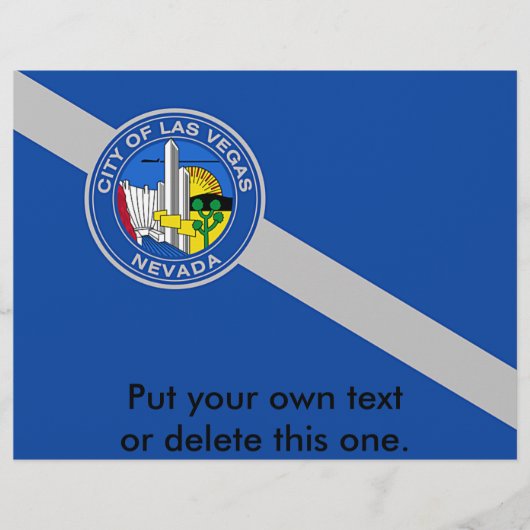 Flyer met vlag van Las Vegas, Nevada, Verenigde St (Voorkant)