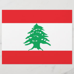 Flyer met vlag van Libanon