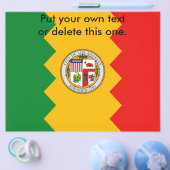 Flyer met vlag van Los Angeles, Californië, VS (Enkel)