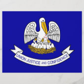 Flyer met vlag van Louisiana, VS (Achterkant)