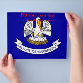 Flyer met vlag van Louisiana, VS (Hand)