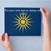 Flyer met vlag van Macedonië, Griekenland (Hand)