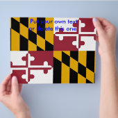 Flyer met Vlag van Maryland, V.S. (Hand)
