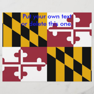 Flyer met vlag van Maryland, VS.