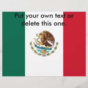 Flyer met vlag van Mexico