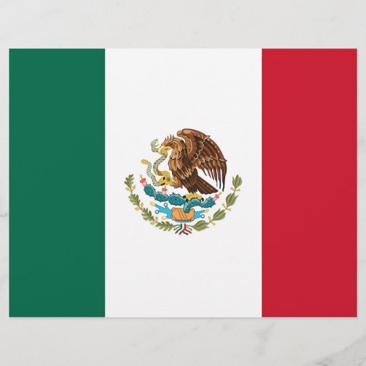 Flyer met vlag van Mexico (Achterkant)