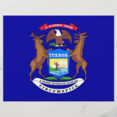 Flyer met vlag van Michigan, VS (Achterkant)