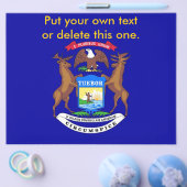 Flyer met vlag van Michigan, VS (Enkel)