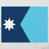 Flyer met vlag van Minnesota, VS (Achterkant)