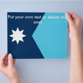 Flyer met vlag van Minnesota, VS (Hand)