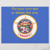 Flyer met vlag van Minnesota, VS (Voorkant)