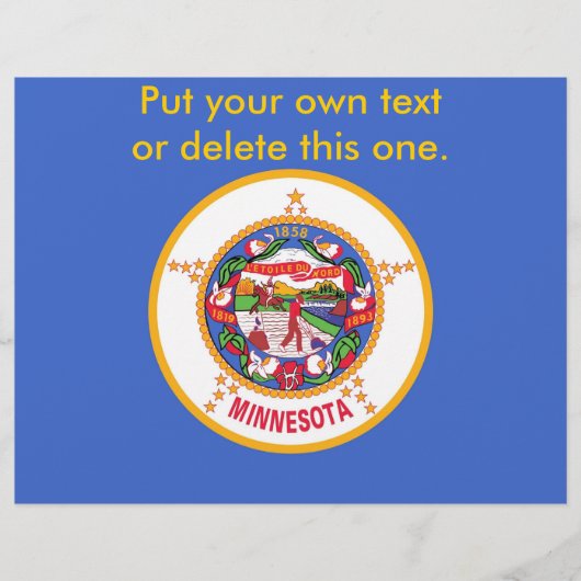 Flyer met vlag van Minnesota, VS (Voorkant)