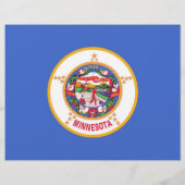Flyer met vlag van Minnesota, VS (Achterkant)