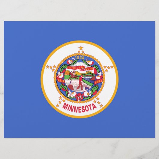 Flyer met vlag van Minnesota, VS (Achterkant)