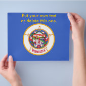 Flyer met vlag van Minnesota, VS (Hand)