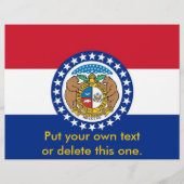 Flyer met vlag van Missouri, VS. (Voorkant)