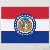 Flyer met vlag van Missouri, VS. (Achterkant)
