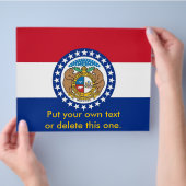 Flyer met vlag van Missouri, VS. (Hand)
