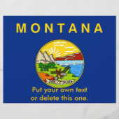 Flyer met vlag van Montana, VS (Voorkant)