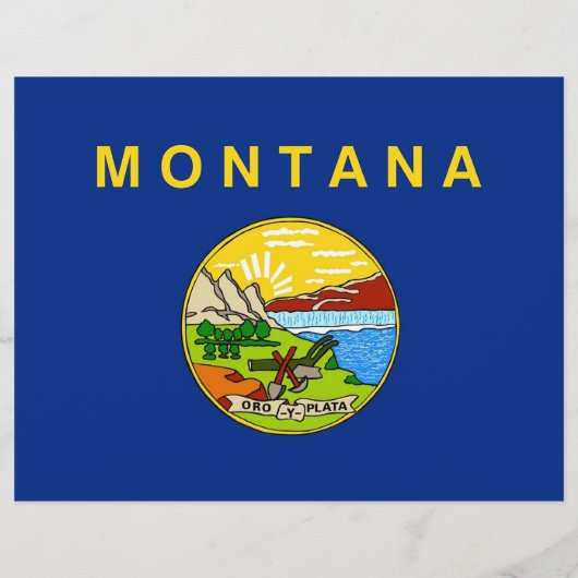 Flyer met vlag van Montana, VS (Achterkant)