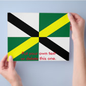 Flyer met vlag van Monterey, Californië, Verenigde (Hand)