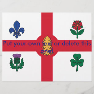 Flyer met vlag van Montreal, Canada