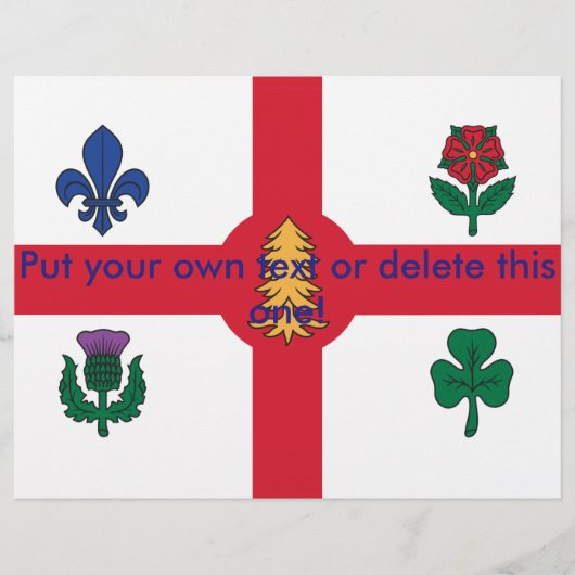 Flyer met vlag van Montreal, Canada (Voorkant)