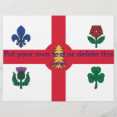 Flyer met vlag van Montreal, Canada (Achterkant)