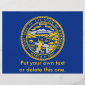 Flyer met vlag van Nebraska, VS (Voorkant)