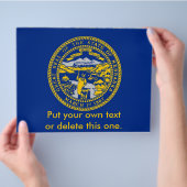Flyer met vlag van Nebraska, VS (Hand)