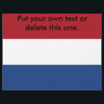 Flyer met vlag van Nederland<br><div class="desc">Promoot uw evenementen of aankondigingen met onze opvallende flyer met de vlag van Nederland! Deze flyer is gemaakt met levendige kleuren en opvallende design en is meer dan alleen een promotiemiddel; het is een viering van de Nederlandse cultuur en identiteit. De prominente weergave van de Nederlandse vlag maakt deze flyer...</div>