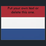 Flyer met vlag van Nederland<br><div class="desc">Promoot uw evenementen of aankondigingen met onze opvallende flyer met de vlag van Nederland! Deze flyer is gemaakt met levendige kleuren en opvallende design en is meer dan alleen een promotiemiddel; het is een viering van de Nederlandse cultuur en identiteit. De prominente weergave van de Nederlandse vlag maakt deze flyer...</div>