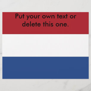 Flyer met vlag van Nederland