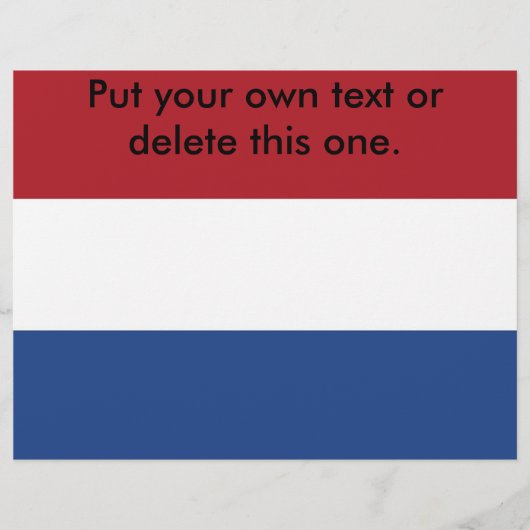 Flyer met vlag van Nederland (Voorkant)